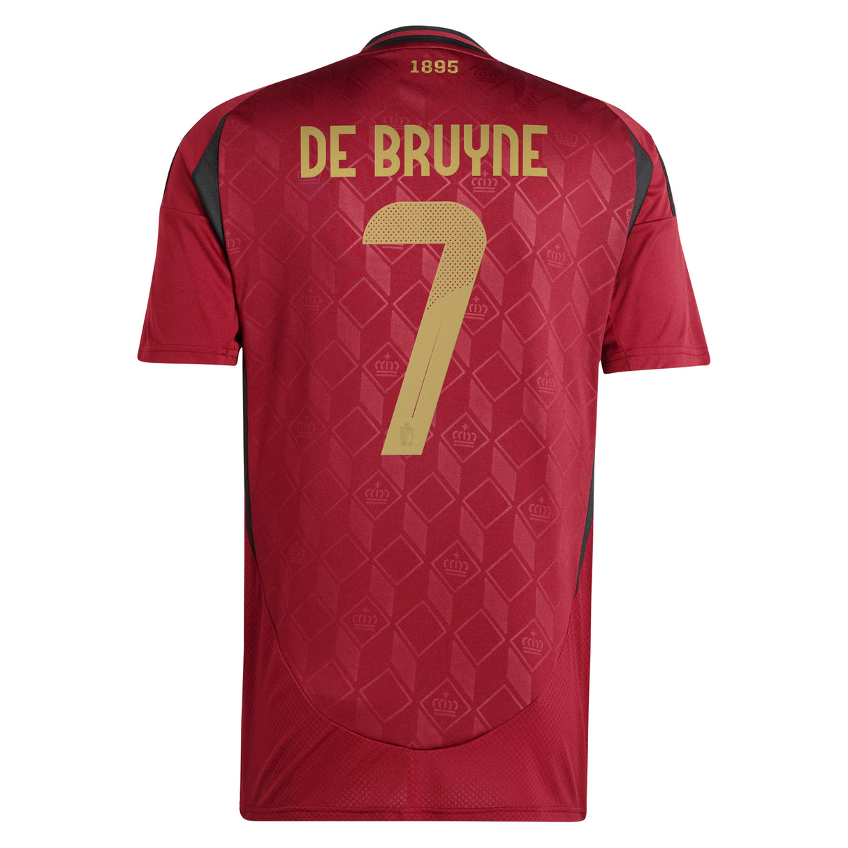 Belgium FA adidas Home Shirt 2024 with De Bruyne 7 printing