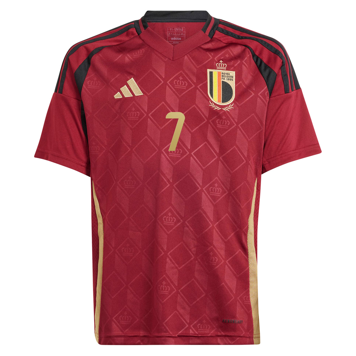 Belgium FA adidas Home Shirt 2024 - Kids with De Bruyne 7 printing