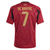 Belgium FA adidas Home Shirt 2024 - Kids with De Bruyne 7 printing