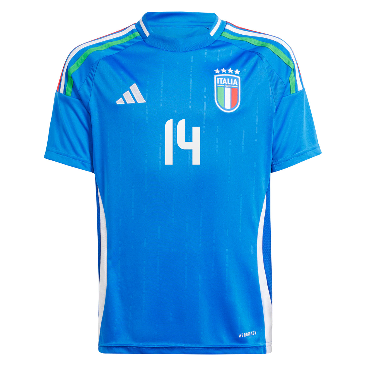 Italy adidas Home Shirt 2024 - Kids with Chiesa 14 printing