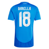 Italy adidas Home Shirt 2024 with Barella 18 printing