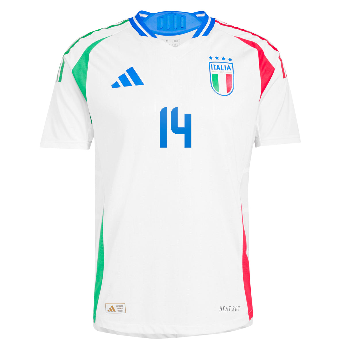 Italy adidas Away Authentic Shirt 2024 with Chiesa 14 printing