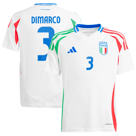 Italy adidas Away Shirt 2024 - Kids with DiMarco 3 printing